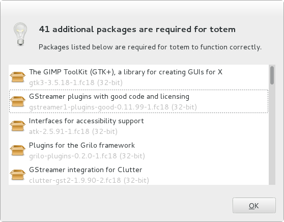 ..und Anwendungen wie Totem nutzen das Framework bereits.